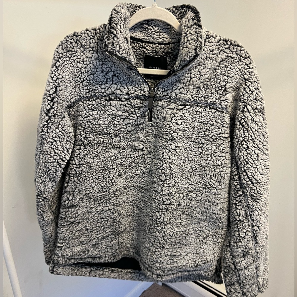 Grey Fluffy Sherpa Jacket